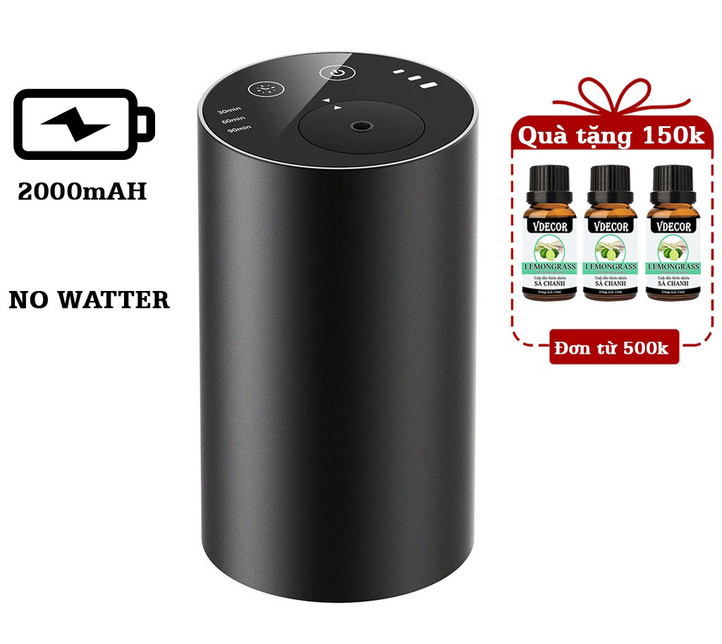 Máy xông tinh dầu ô tô trực tiếp pin 2000mah cho ô tô, xe hơi