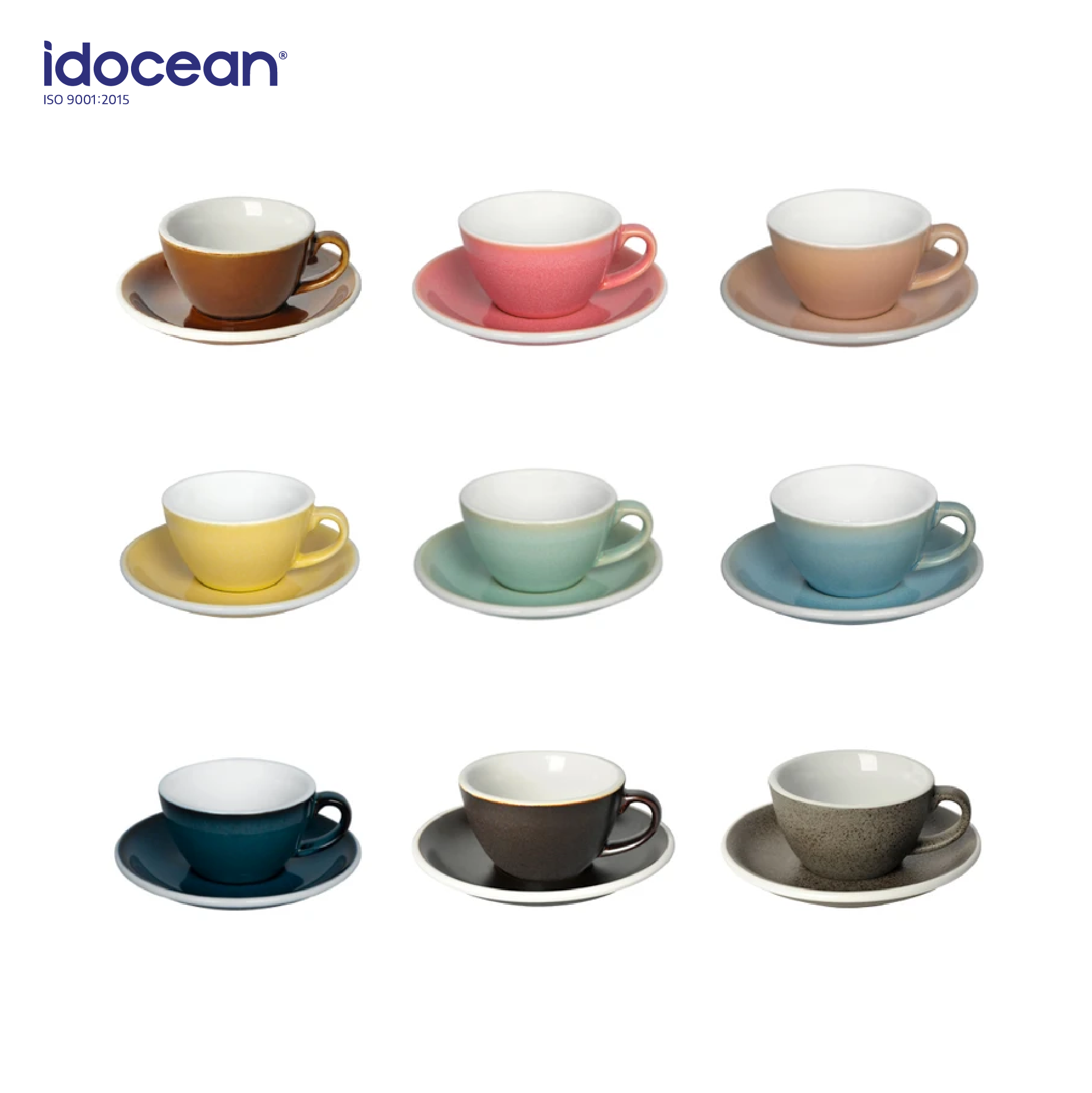 Ly Cà Phê Flat White 150ml Egg (Màu Potters) - Loveramics