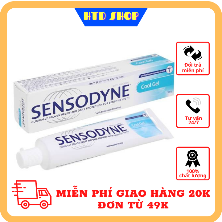 Combo 3 tuýp kem đánh răng Sensodyne 100gr, bộ 3 lọ kem đánh răng chống ê buốt