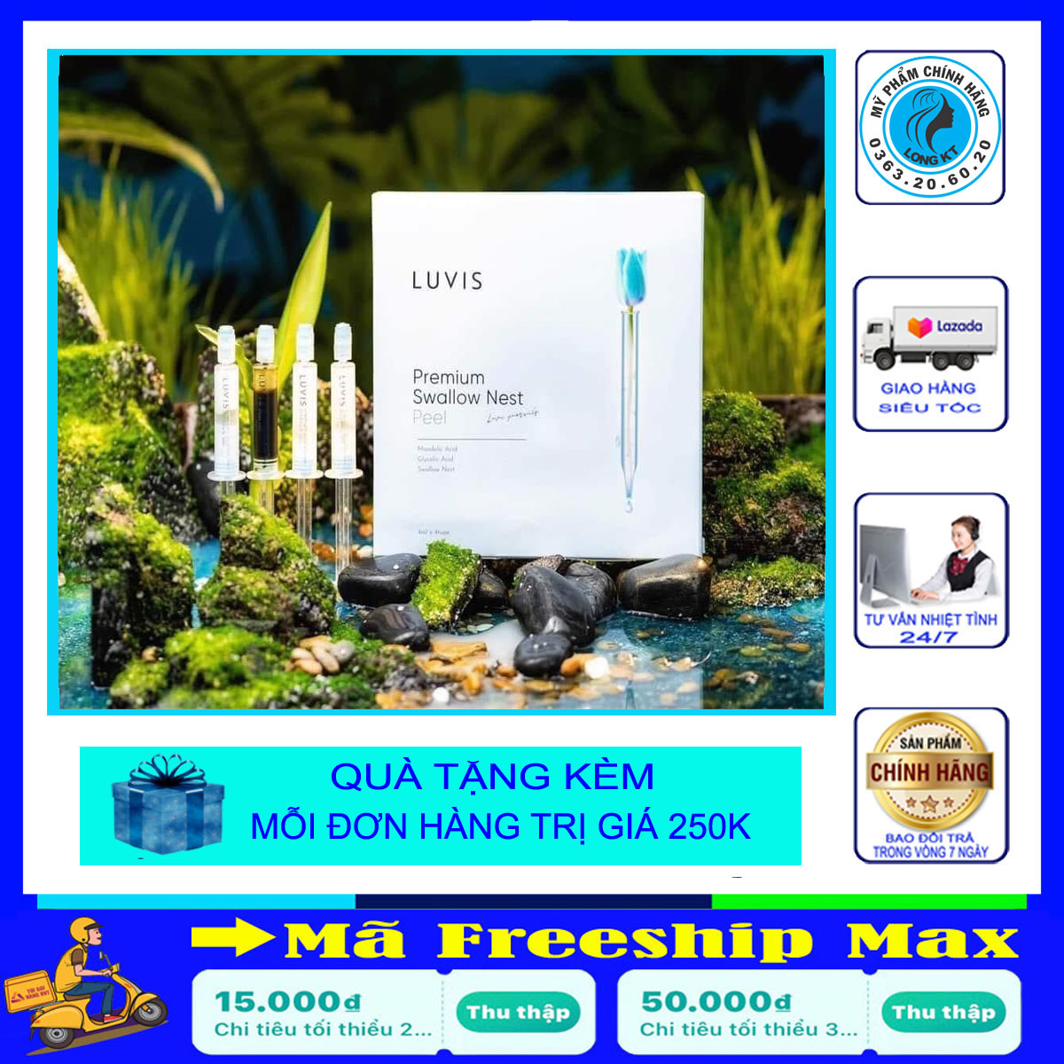 [Bà lão mẫu cũ →Luvis] Serum tái tạo Luvis Peel Tảo Gai