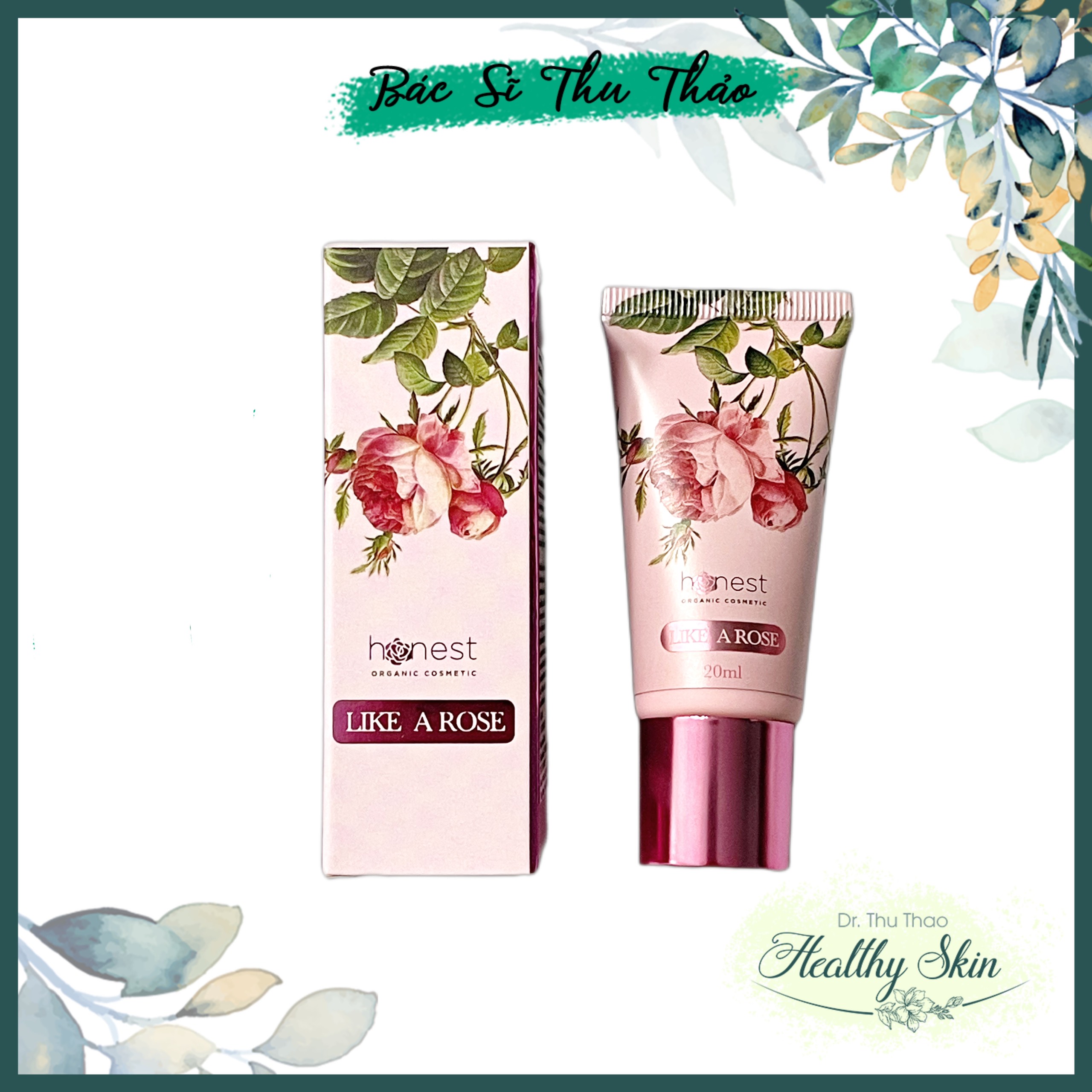 [20mL] Kem dưỡng tạo má hồng tự nhiên Honest Beauty Like The Rose