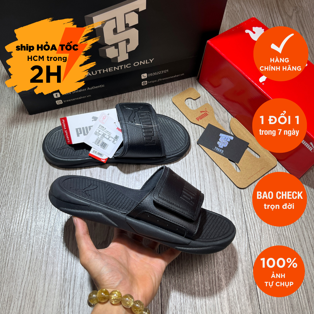 Dép puma royalcat comfort black 372280 13 – quai dán