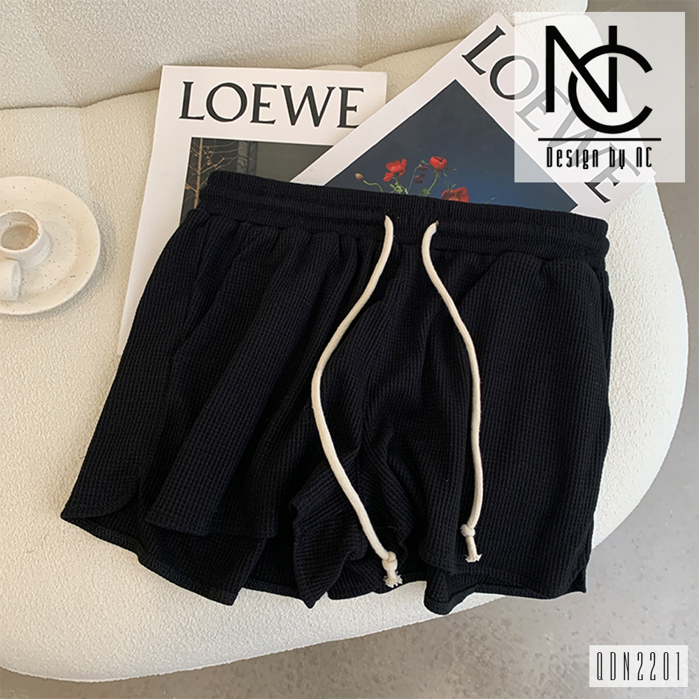 Quần short nữ vải tổ ong hot 2022, quần sooc đùi nữ mặc nhà