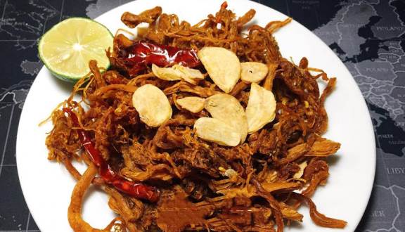 Khô Heo Cháy Tỏi Cao Cấp - Cực Ngon - Hủ 100G