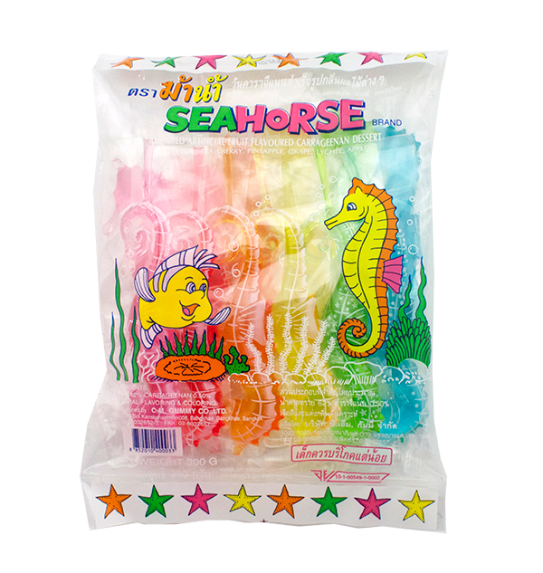 Thạch trái cây thương hiệu CM Gummy Thái Lan -Hình con cá ngựa, cá heo, cá voi