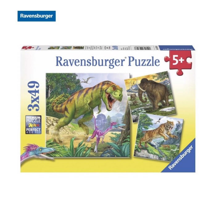 Xếp hình puzzle Khủng long 3 bộ 49 mảnh RAVENSBURGER 093588