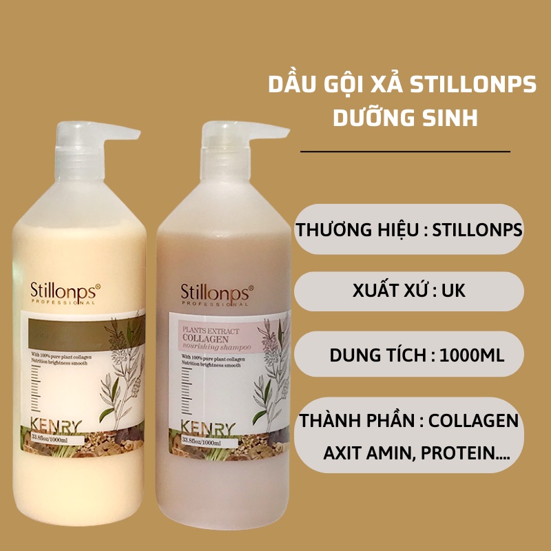Dầu gội xả dưỡng sinh cô đặc Stillonps 1000ml, giúp phục hồi, thư giãn, chống cảm cúm, đau đầu hàng chính hãng