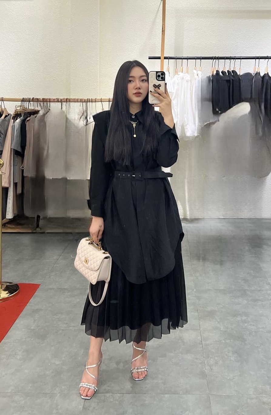 Đầm dáng lỡ nữ white ant rachel short dress 120400136.100