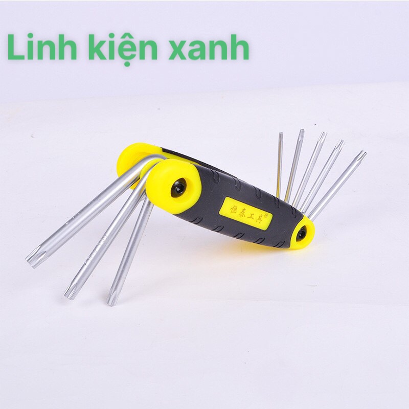 Bộ lục giác hoa thị, hoa khế lục giác giác gập