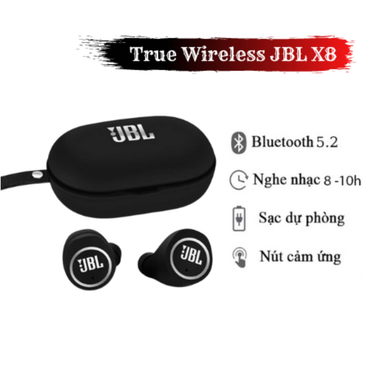 Tai nghe bluetooth true wireless jbl x8 tws - tai nghe nhét tai không dây headsetstrue không dây bluetooth bluetooth 5.0tws trong-tai nghe nhét tai thể thao tai nghe tai nghe tai nghe nhét tai