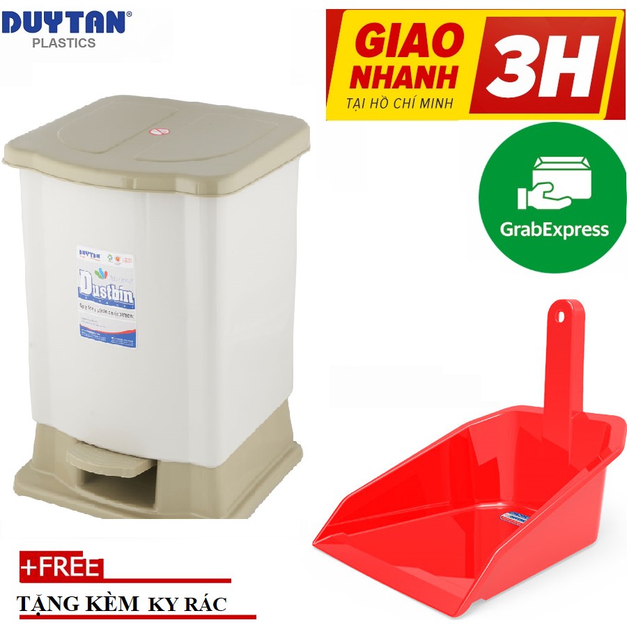 Thùng rác đạp duy tân lớn no.742.- tặng kèm ky rác