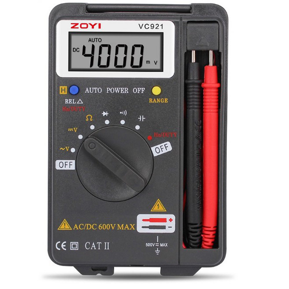 Đồng hồ đo điện vạn năng zoyi vc921 tự động điều chỉnh thang và chế độ đo, hiển thị kỹ thuật số đồng hồ đo von kế, đo tụ, điện áp đa năng - hàng chính hãng bh 12 tháng