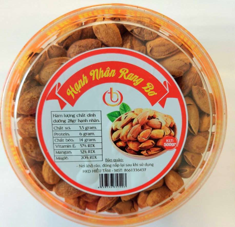 [HCM](MIỄN SHIP 20K) 500gr Hạnh nhân Mỹ Vỏ Mỏng Rang Bơ: Thơm Ngon Giòn Béo (Shop Na Gà)