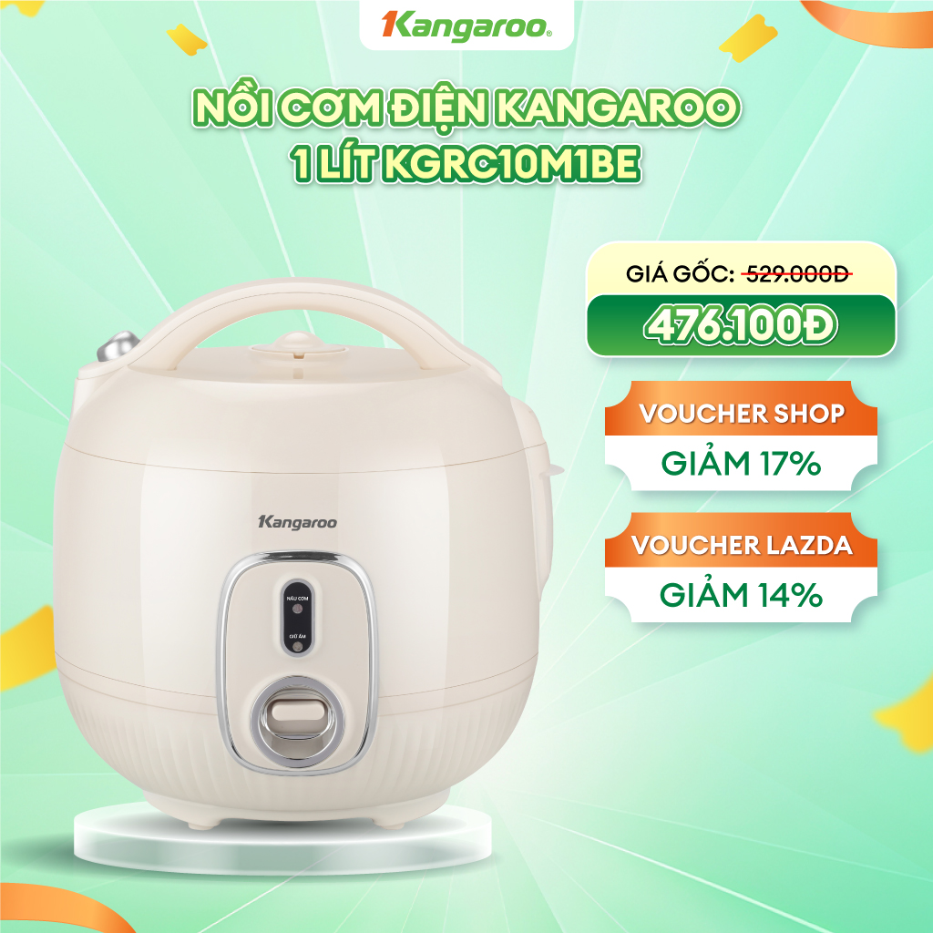 BH 1 năm Nồi cơm điện Kangaroo 1 lít KGRC10M1BE - công suất 400w