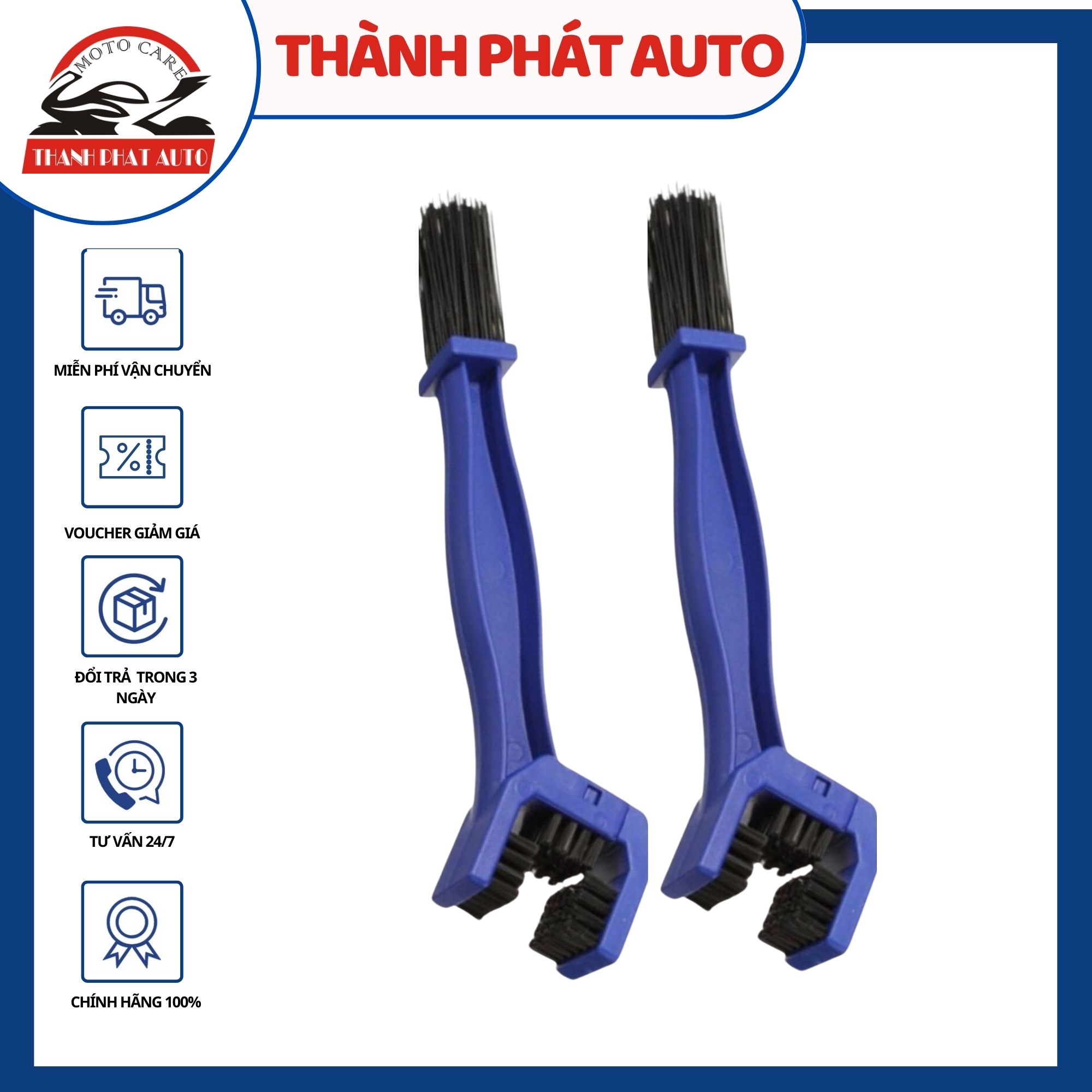 [HCM]Bộ 2 bàn chải vệ sinh sên xe chuyên nghiệp