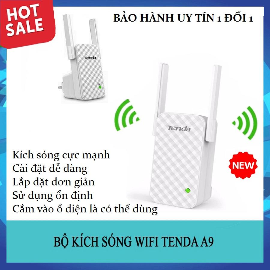 Kich song wifi cho dien thoai, Bộ kích sóng tiếp nối sóng wifi - Thiết bị kích sóng wifi Tenda Tốc Độ Cao, Chất Lượng, Giá Tốt - A9 tốc độ 300Mbps - Sale Sốc 50% - BH 1 Đổi 1 Trên Toàn Quốc