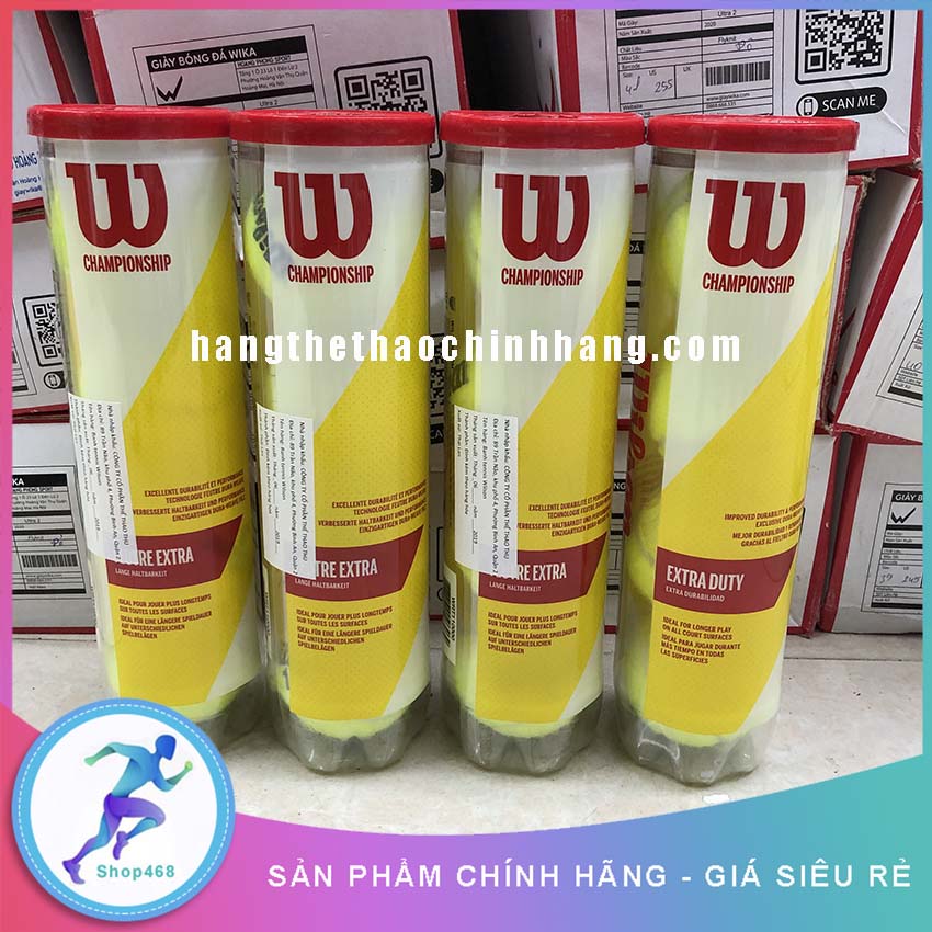 Bóng Tennis Wilson Championship Đỏ (4 Quả/Hộp) - Banh tennis Wilson