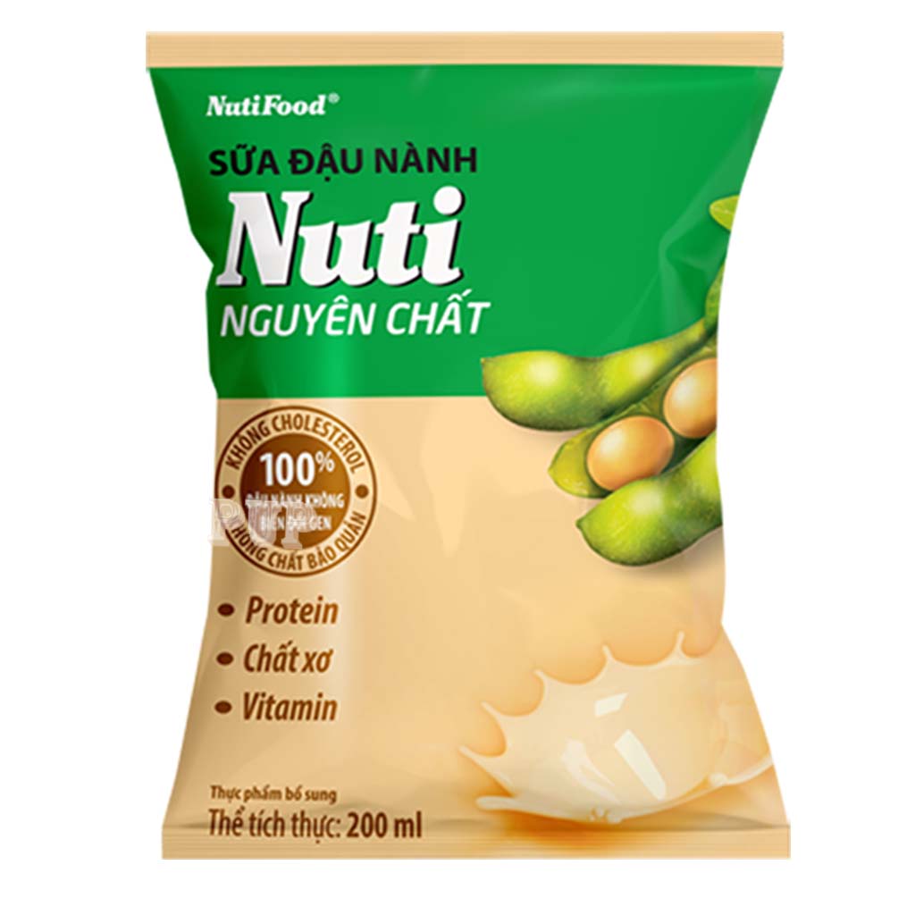 Sữa Đậu Nành Nuti Nguyên Chất Bịch 200ml-PUP Store