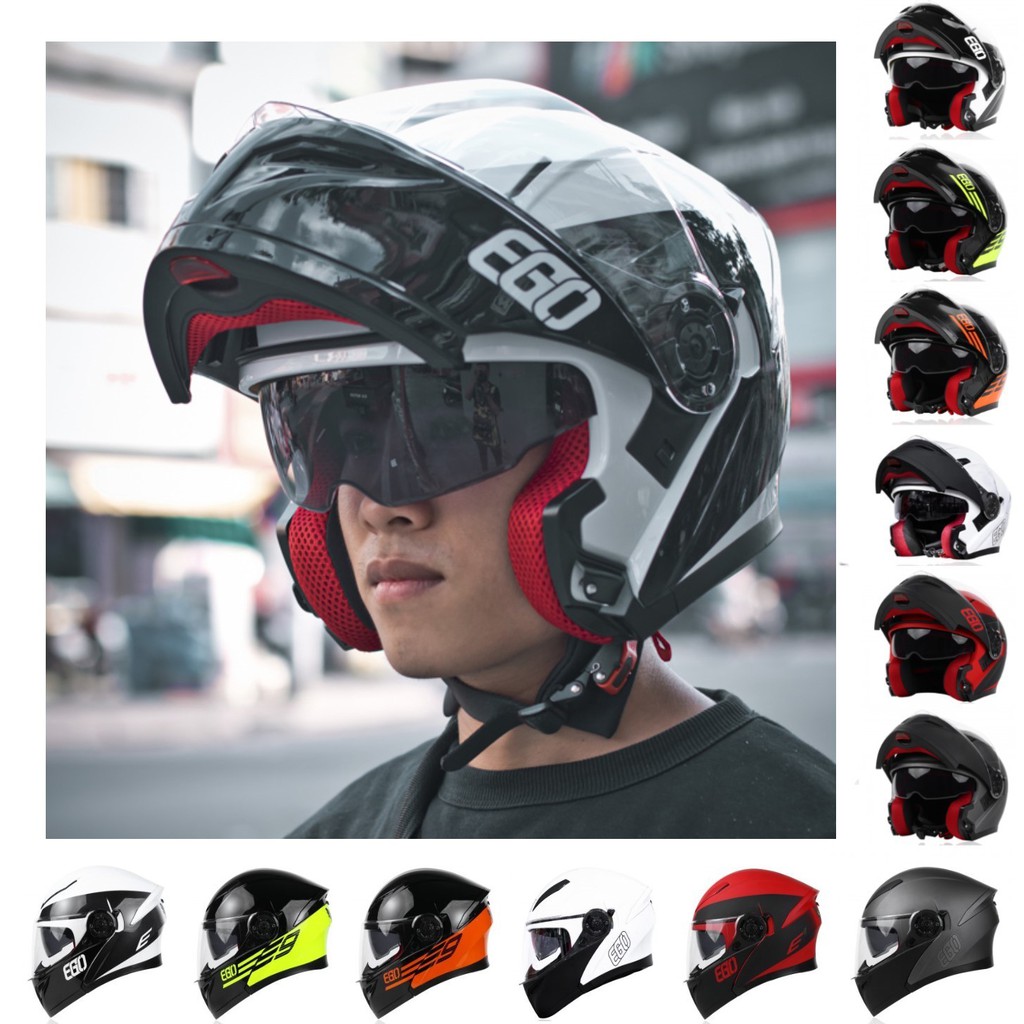 Mũ bảo hiểm EGO E9 lật hàm ( tặng khăn ninja)