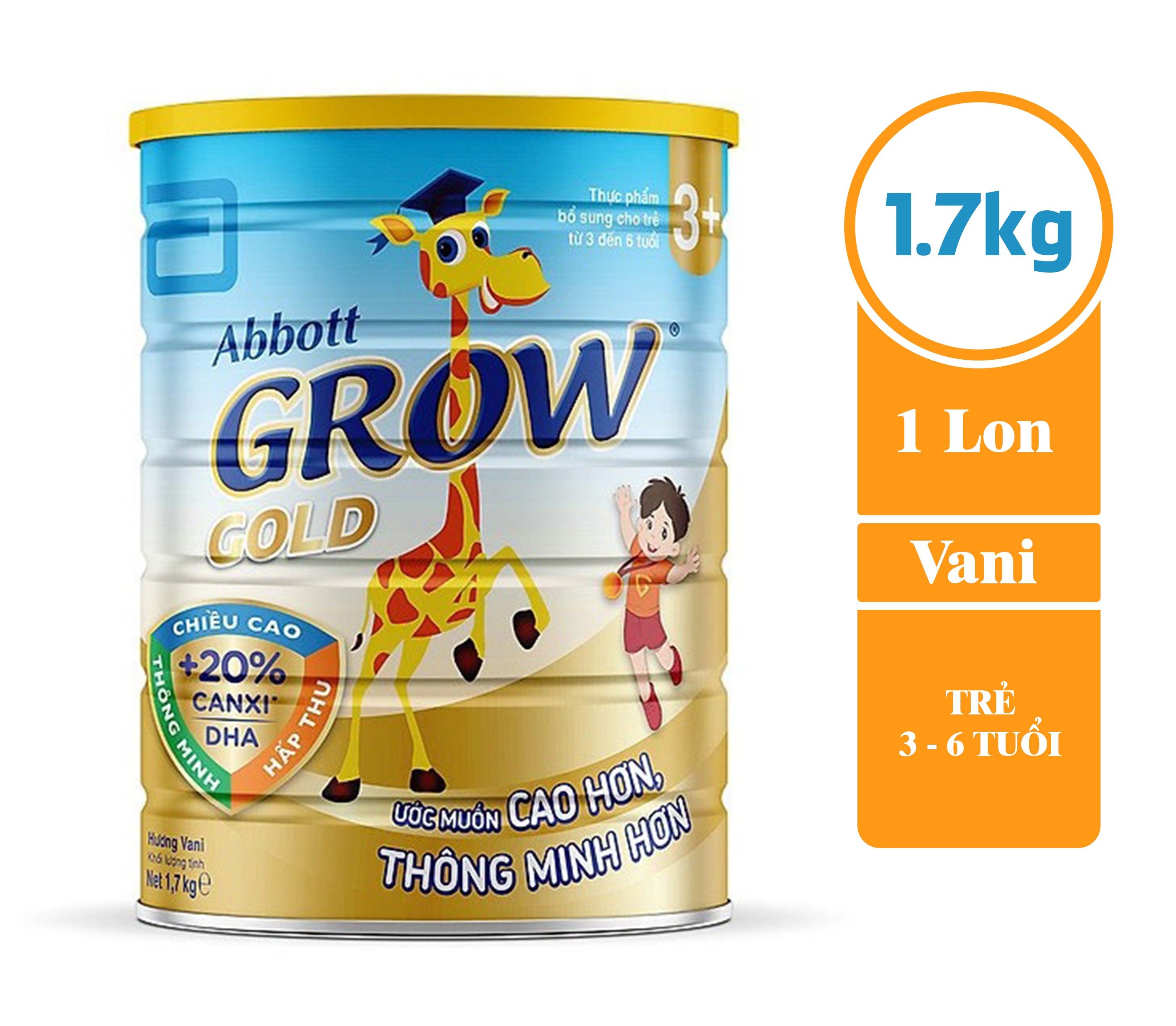 Sữa bột abbott grow gold 3+ 1.7kg
