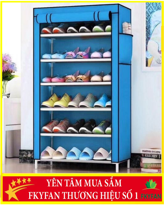[TỦ 8 TẦNG - SALE CỰC SỐC] Tủ giày 8 tầng 7 ngăn 3D , tủ vải khung inox đựng giày dép 8 tầng nhỏ gọn tiện lợi hơn tủ gỗ tủ nhựa , tủ vải giày 3D thông minh