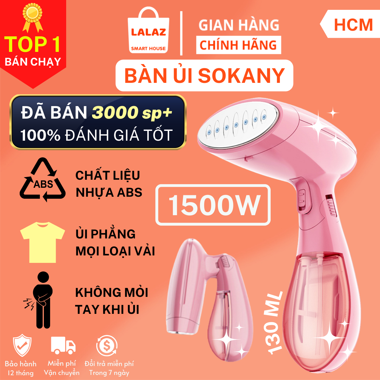 Bàn ủi hơi nước cầm tay Sokany, Bàn ủi hơi nước đứng thiết kế gấp gọn mini công suất mạnh 1500W, Bàn ủi hơi nước thiết kế sang trọng, bàn ủi, bàn ủi hơi nước cầm tay, bàn là, bàn là hơi nước, ủi hơi nước cầm tay