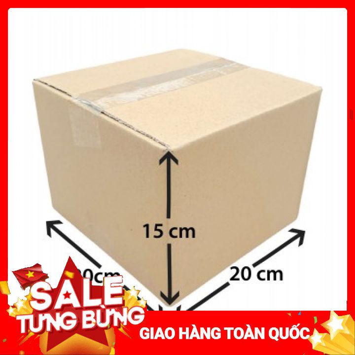 [HCM]Hộp Carton Size 20X20X15 Giấy Cứng Siêu Bền Đóng Hàng Nhanh Chóng ( COMBO 10 )