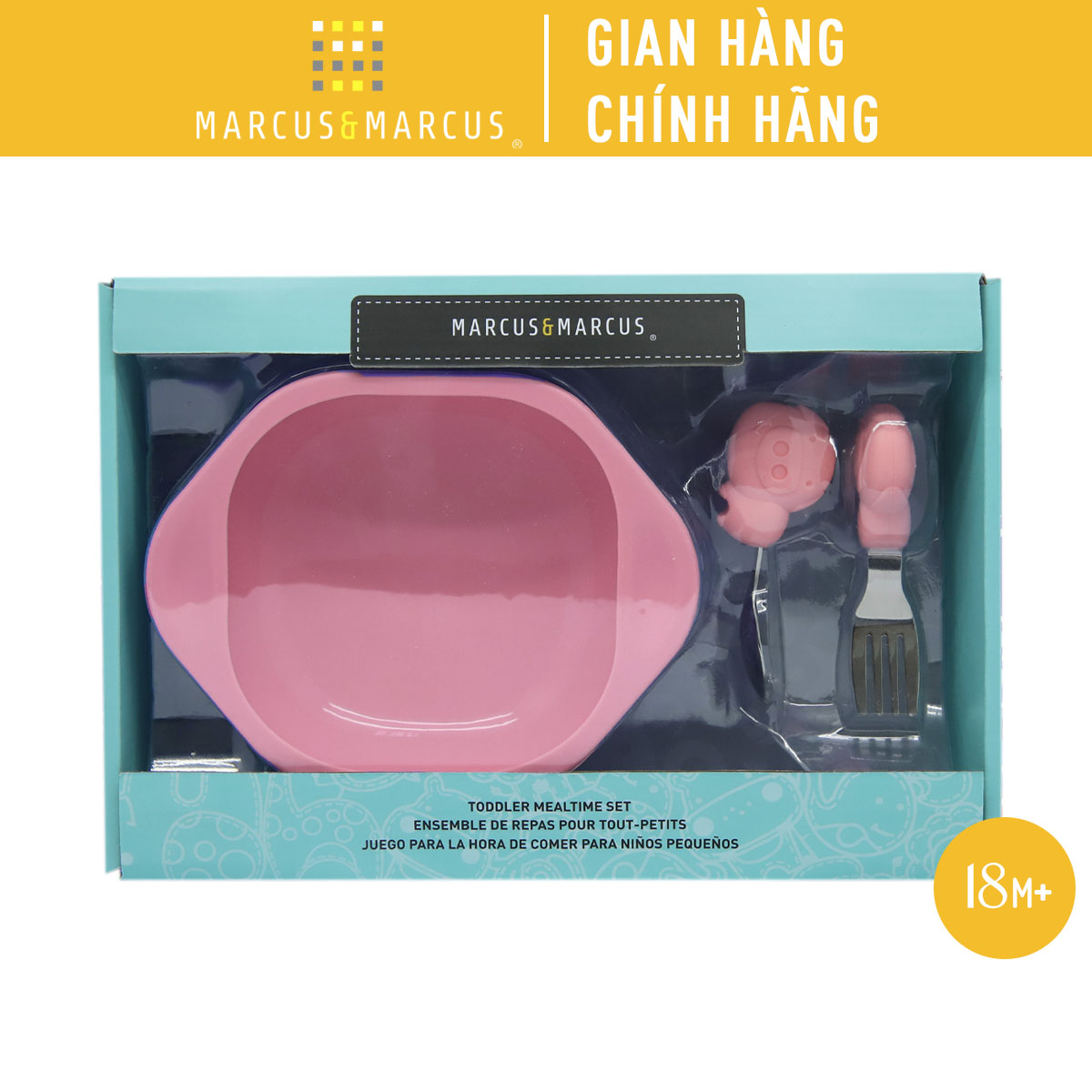 Bộ đồ dùng ăn dặm Toddler Marcus & Marcus, cho bé từ 18 tháng - Pokey