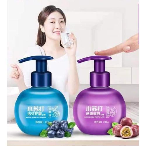 Kem Làm Trắng Răng - Kem Đánh Răng Tẩy Vết Ố Vàng , Vôi Răng , Mảng Bám Baking Soda Vị Hoa Quả 220ml