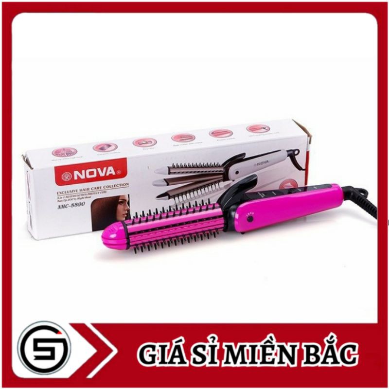 Máy duỗi,bấm,uốn xù tạo kiểu tóc nova 3in1
