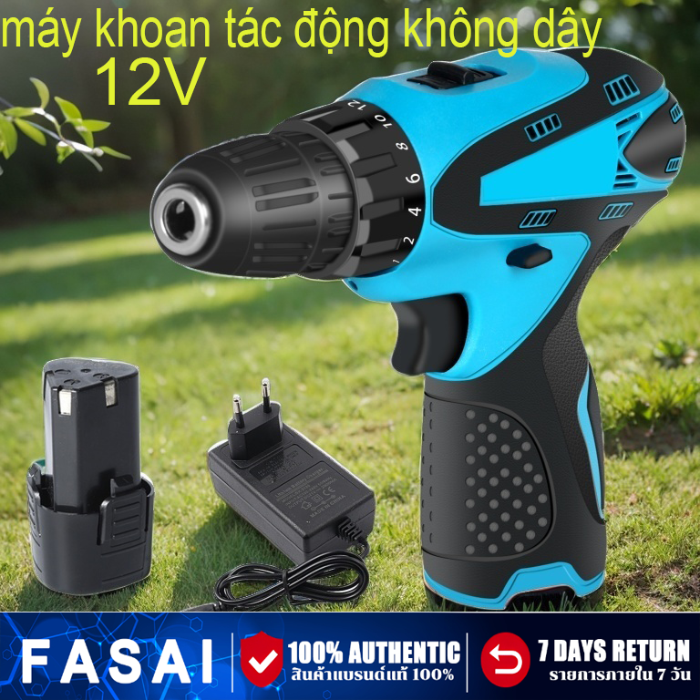 12V tác động không dây hộ 1200mAh tuốc nơ vít điện có thể sạc lại khoan Máy khoan tác cầm tay động tại nhà có đèn LED