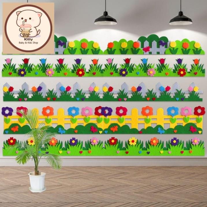 Cỏ trang trí chân tường - hàng rào chân tường xốp 50cm/1 cái