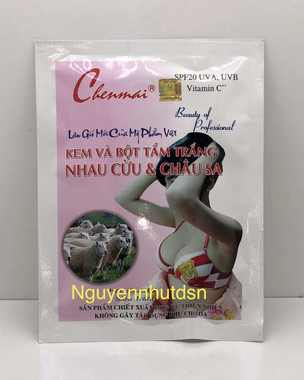 Tắm Trắng Chenmai Nhau Cừu và Châu Sa 150g