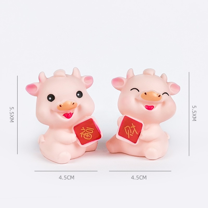 Đôi Trâu Đứng - Trang trí bánh sinh nhật bánh kem