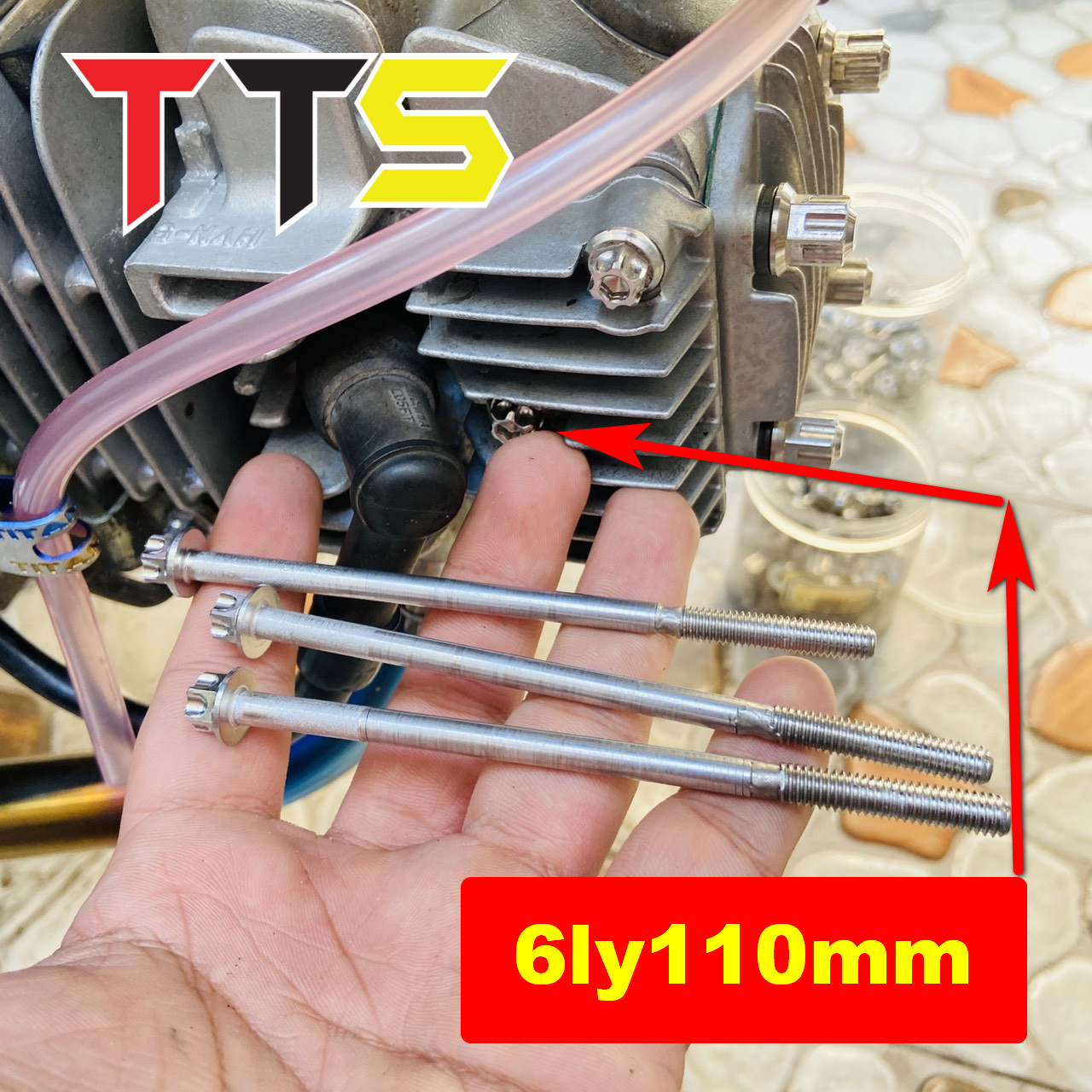 [HCM](6LY11 phân ) Ốc inox SALAYA thái 6ly110mm sử dụng lắp nắp tròn WAVE DREAM hàng hiếm