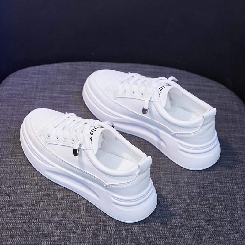 Fall season. Small Shoes white shoes Korean-style female sports shoes 2023 new dynamic youth all-match casual shoes - 2