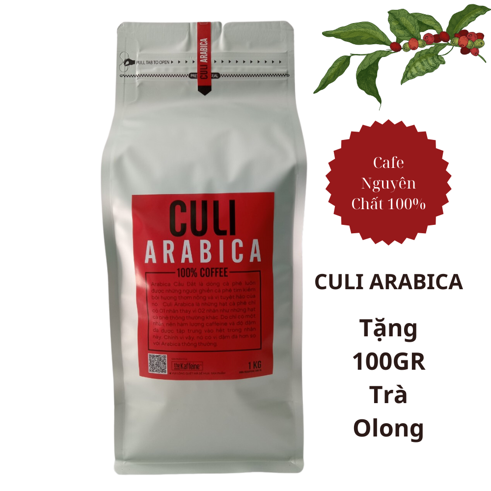 Cà phê culi arabica cầu đất 1kg - the kaffeine coffee