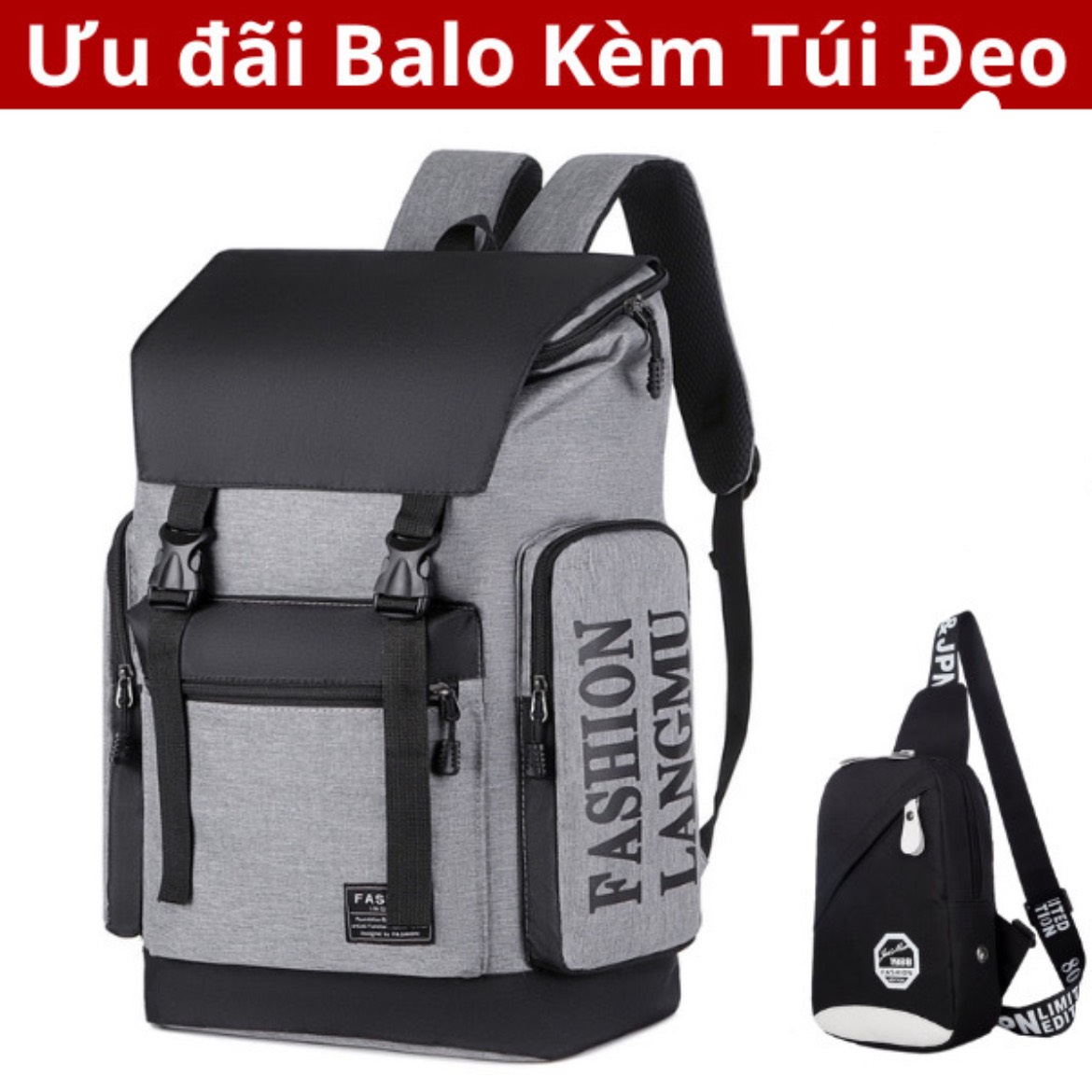 Ba lô kết hợp túi đeo chéo thời trang : ba lô ST -294 và túi đeo 1988 SHINE TORE