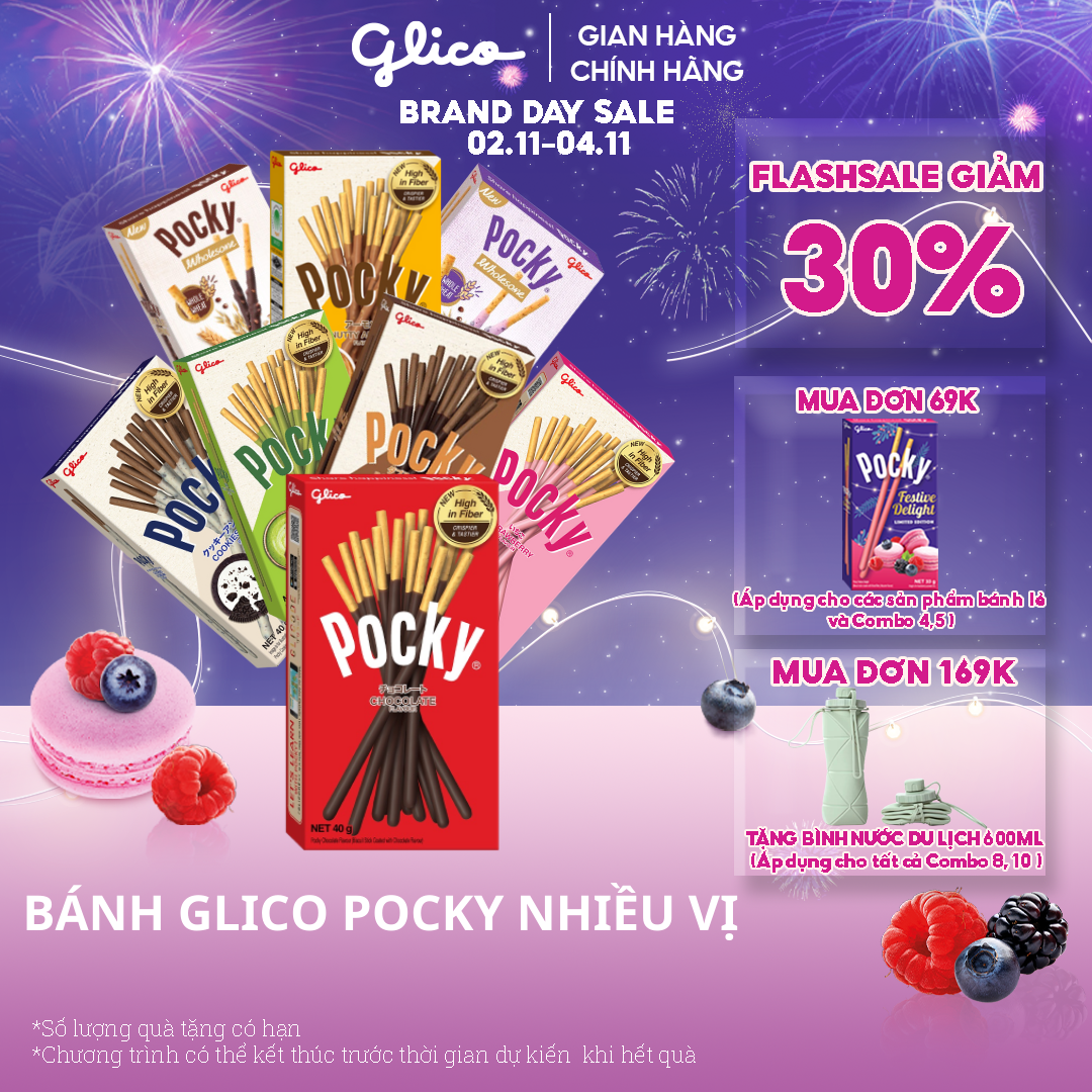 Hộp Lẻ - Nhiều Vị Bánh Que Phủ Kem Glico Pocky