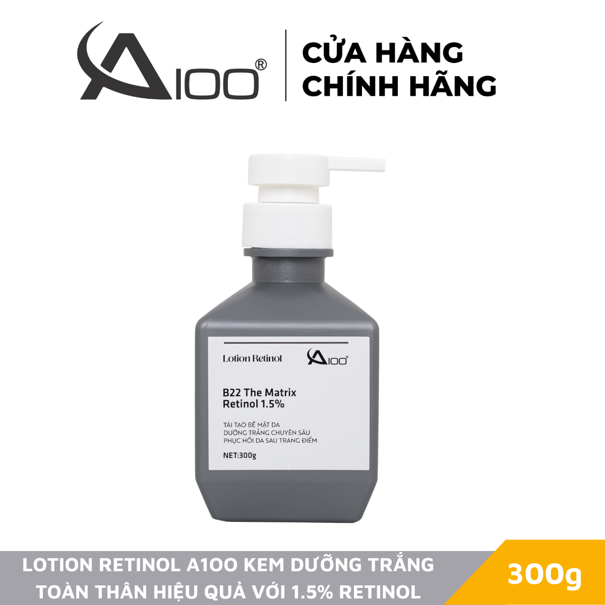 Kem dưỡng trắng da lotion retinol a100 hỗ trợ dưỡng trắng da cải thiện màu da bảo vệ da khỏi các tác nhân gây hại 300g