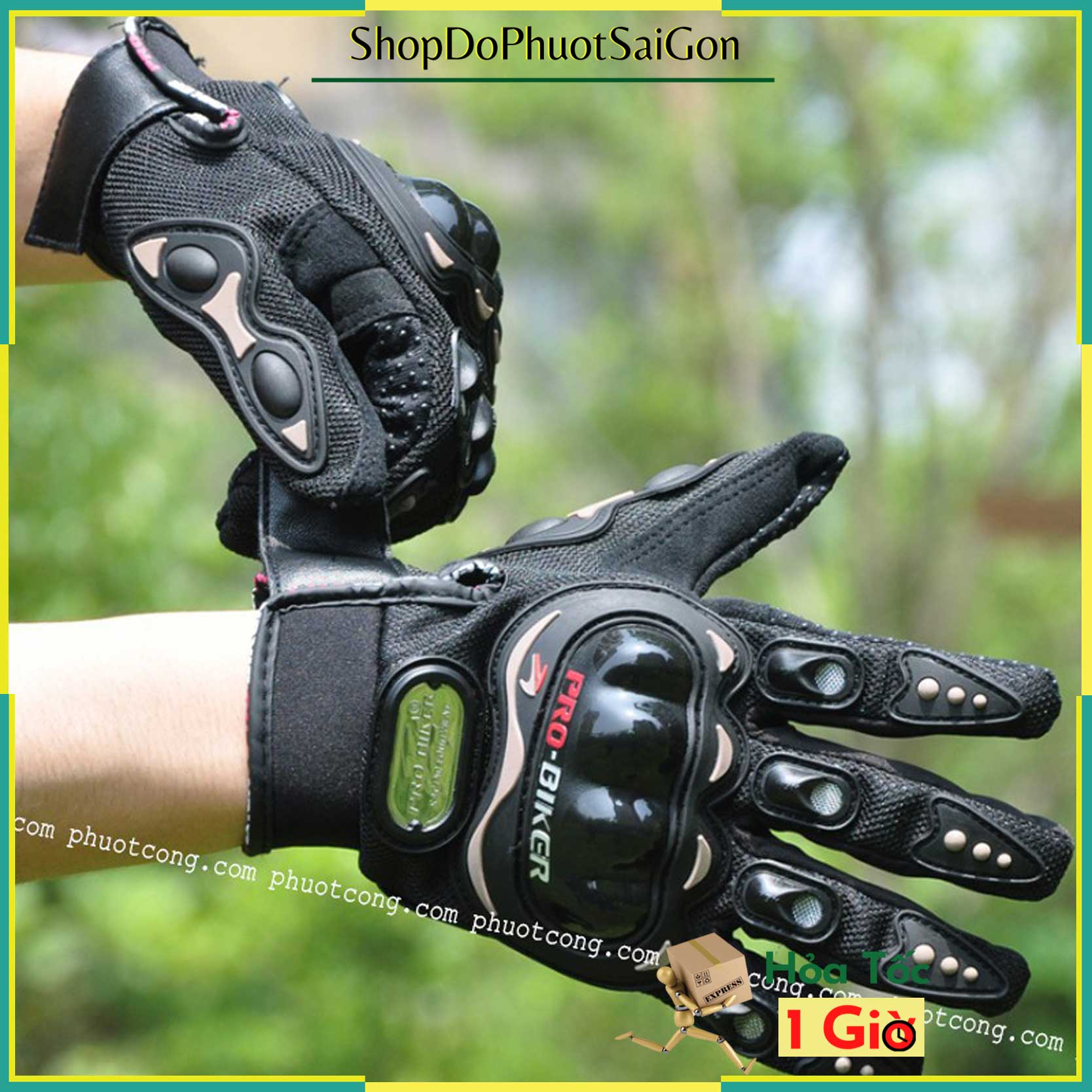 Bao tay dài ngón Probiker gù nhựa - Hàng tốt loại 1