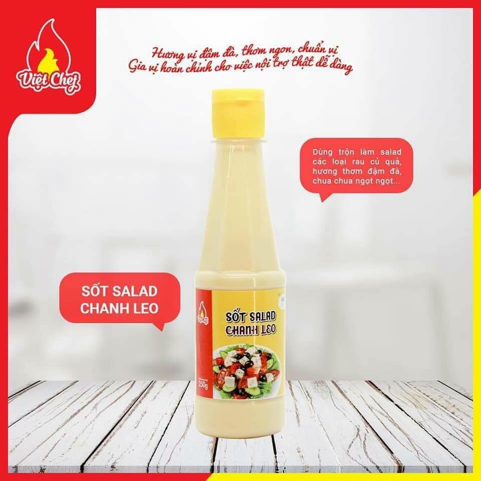 Sốt chanh leo, sốt trộn salad hoa quả Việt Chef 250g
