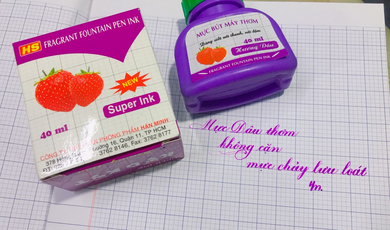 Mực hương dâu màu tím