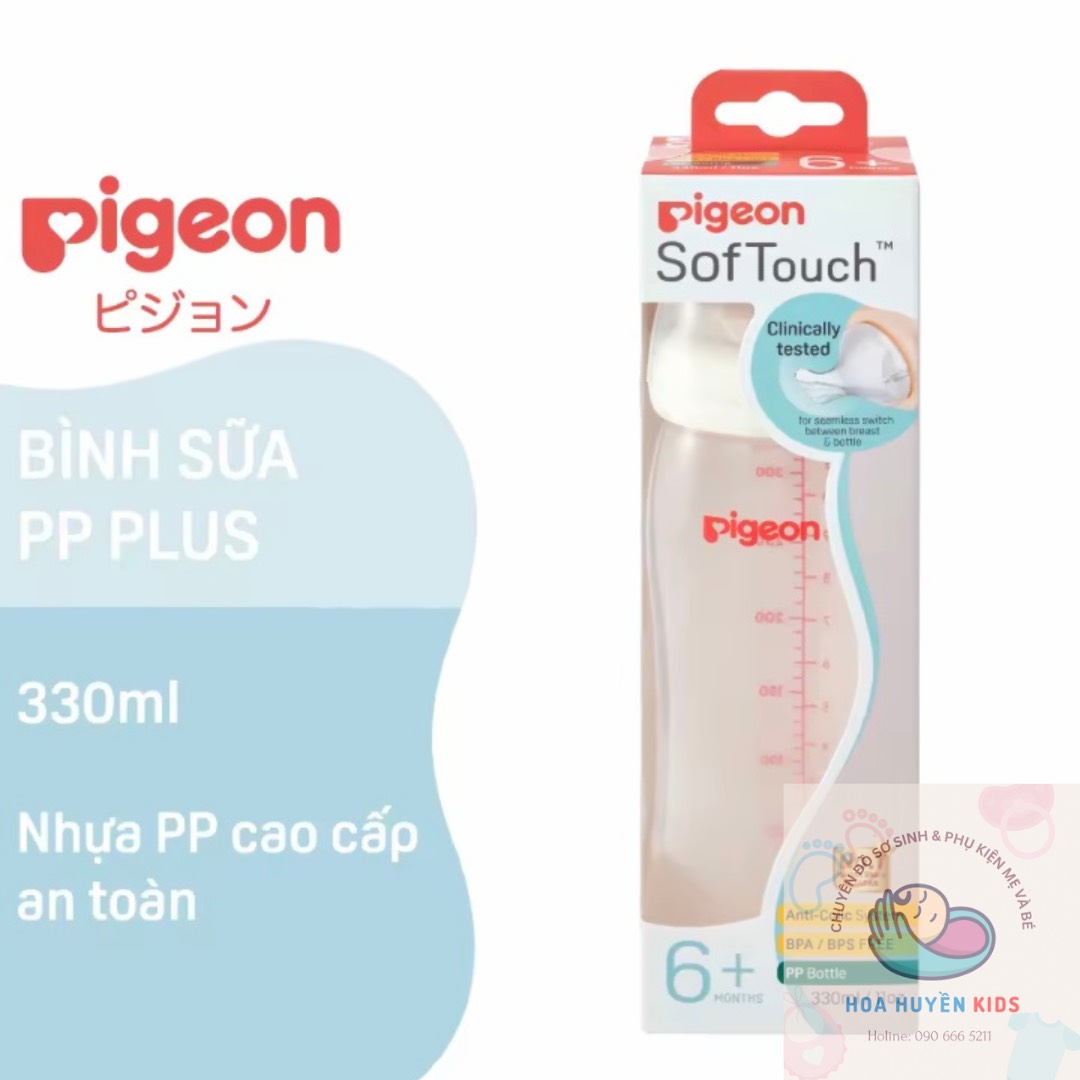 Bình sữa cổ rộng PP Plus Pigeon 330ml pigeon