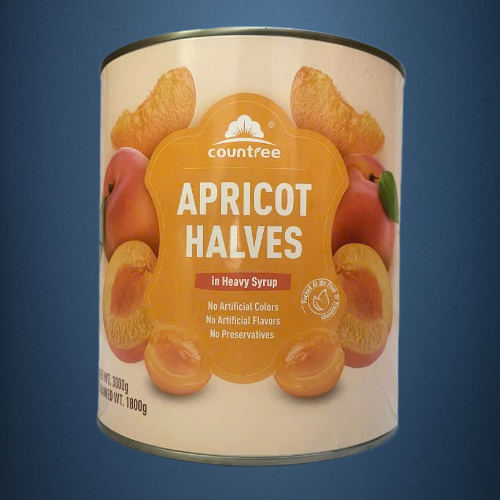 LON LỚN 3 Kg / APRICOT - MƠ NGÂM NƯỚC ĐƯỜNG COUNTREE Apricot Halves in Heavy Syrup