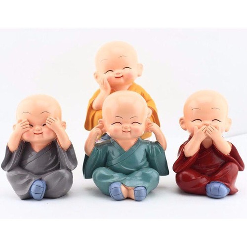 Bộ tượng 4 chú tiểu 4 không