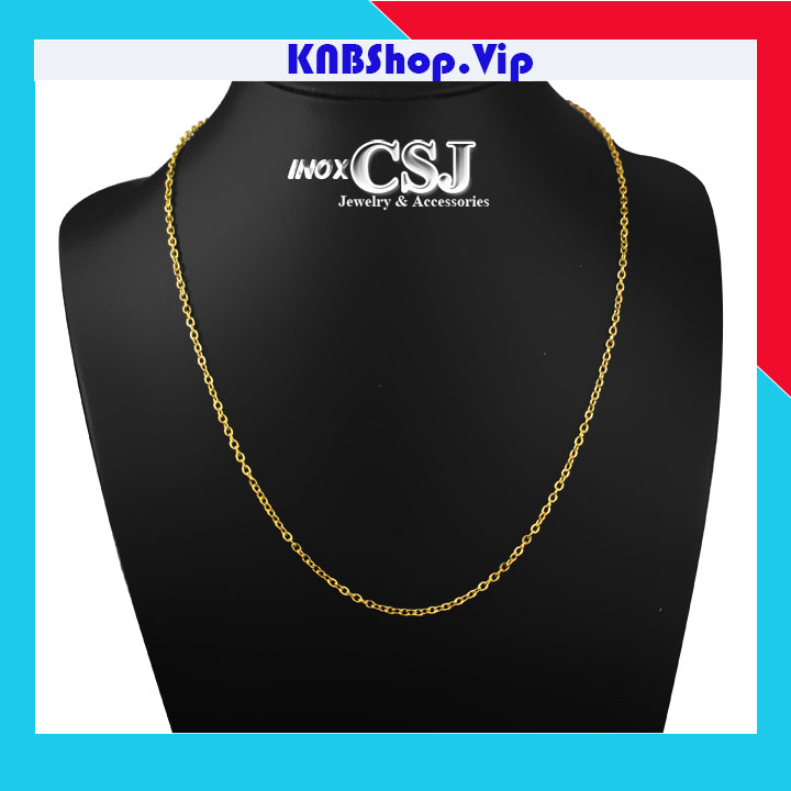 VÒNG CỔ NỮ, DÂY CHUYỀN INOX XÍCH 2LY MẠ VÀNG- độc đáo, cá tính - đẹp, không đen, không gỉ, bền màu