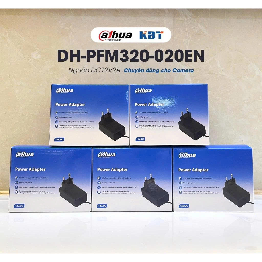 guồn 12V-2A Dahua DH-PFM320-020EN, Nguồn 12V2A chuyên dụng camera, Adapter Camera CCTVA