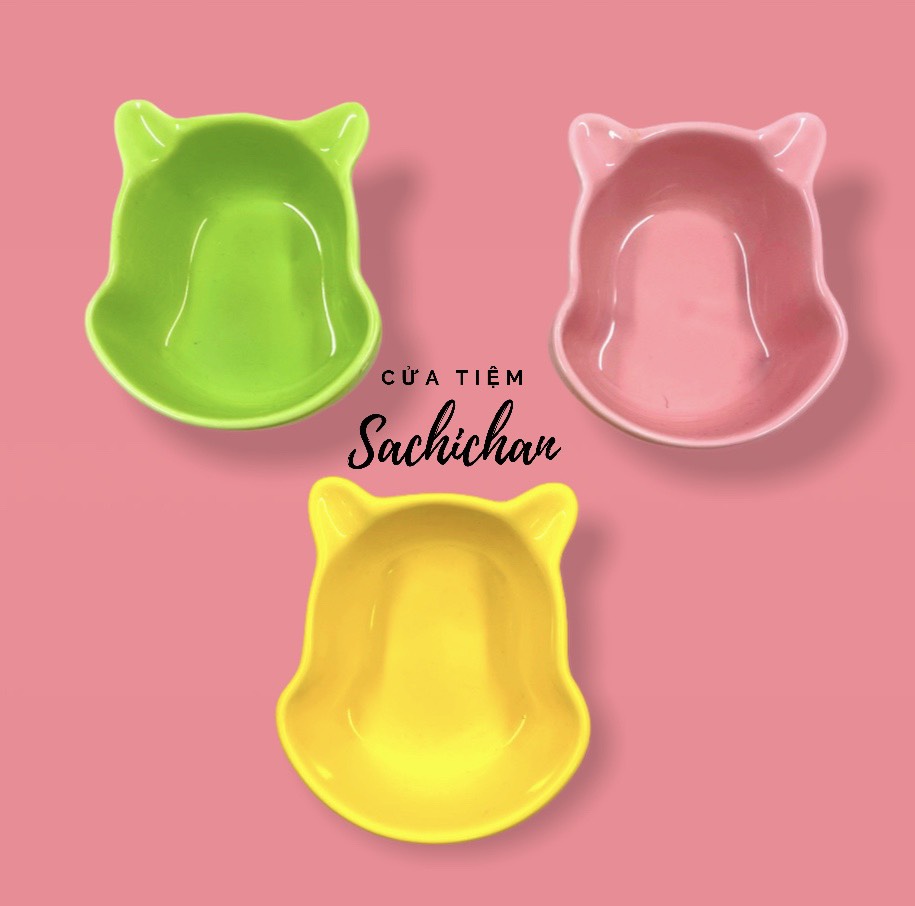 [Cửa tiệm Sachi Chan] Chén bát ăn dặm hình gấu Pooh cỡ nhỏ 80ml chất liệu sứ an toàn cho bé