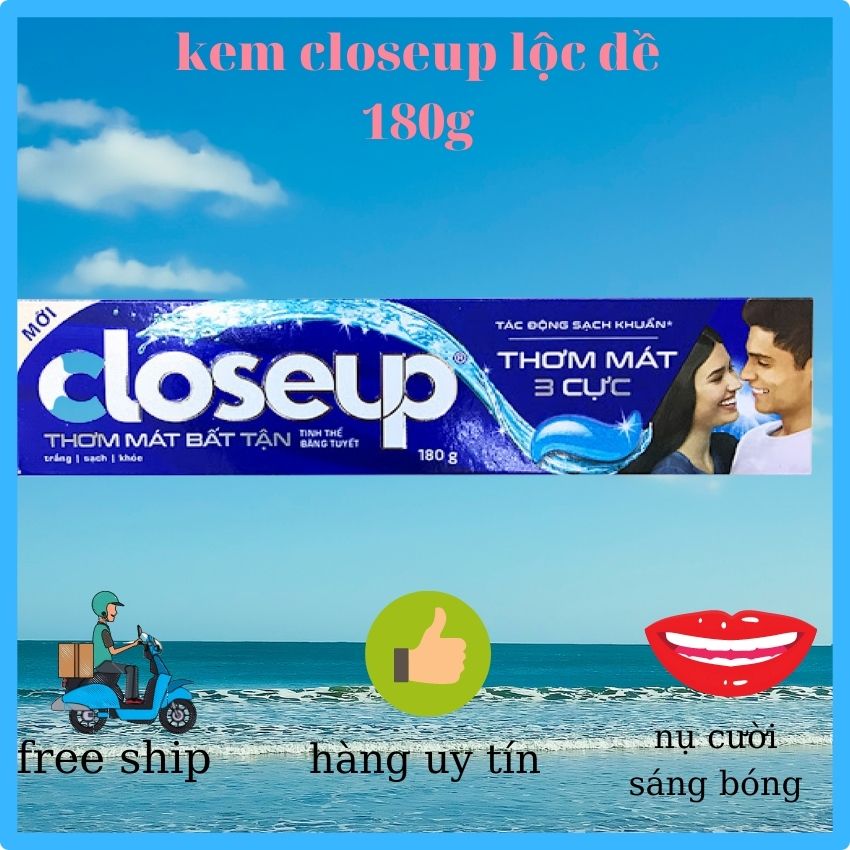 Freeship Kem đánh răng Closeup 180g MKCU01, chăm sóc răng miệng,làm trắng
